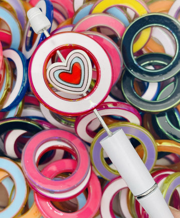 Multicolor Acrylic Open Ring Beads – 38mm Statement Pieces