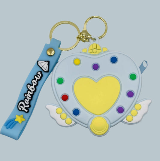 Heart Silicone Keychain Change Purse