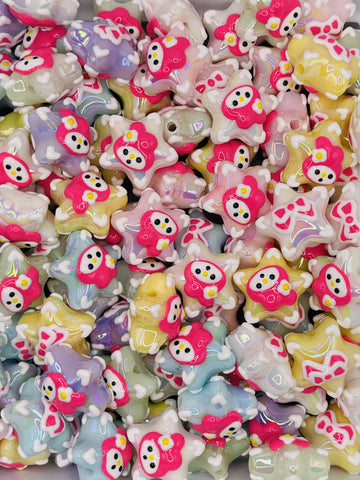 Hand-Painted Star Cuties Bead Mix