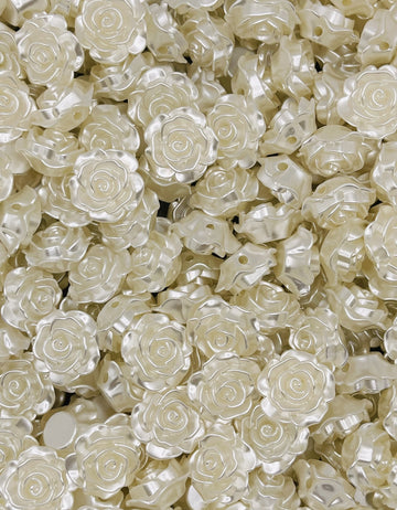 Pearl White Rose Beads