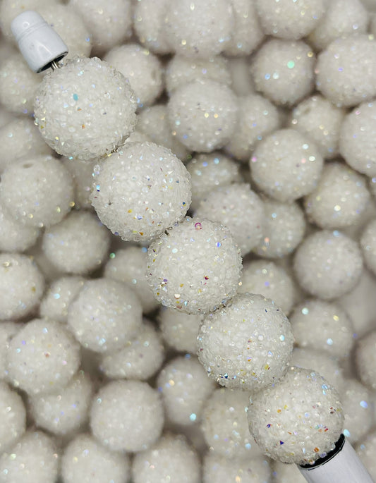 Sugar Frost White AB Rhinestone Beads – Sparkle Beads for Beadable Items!