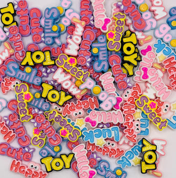 Word Resin Cartoon - 30 pcs